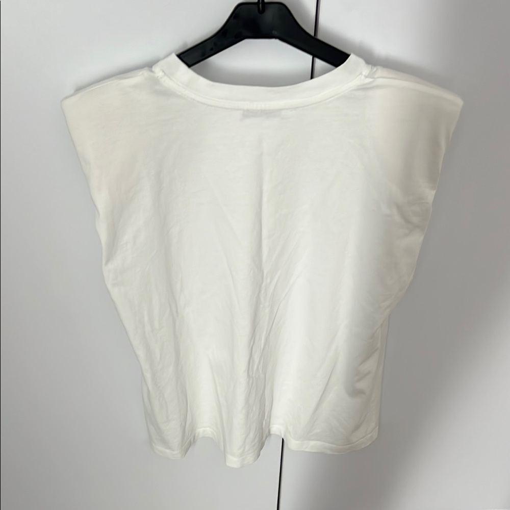 Zara Women's Sleeveless, Shoulder pad t-shirt - Picture 2 of 3
